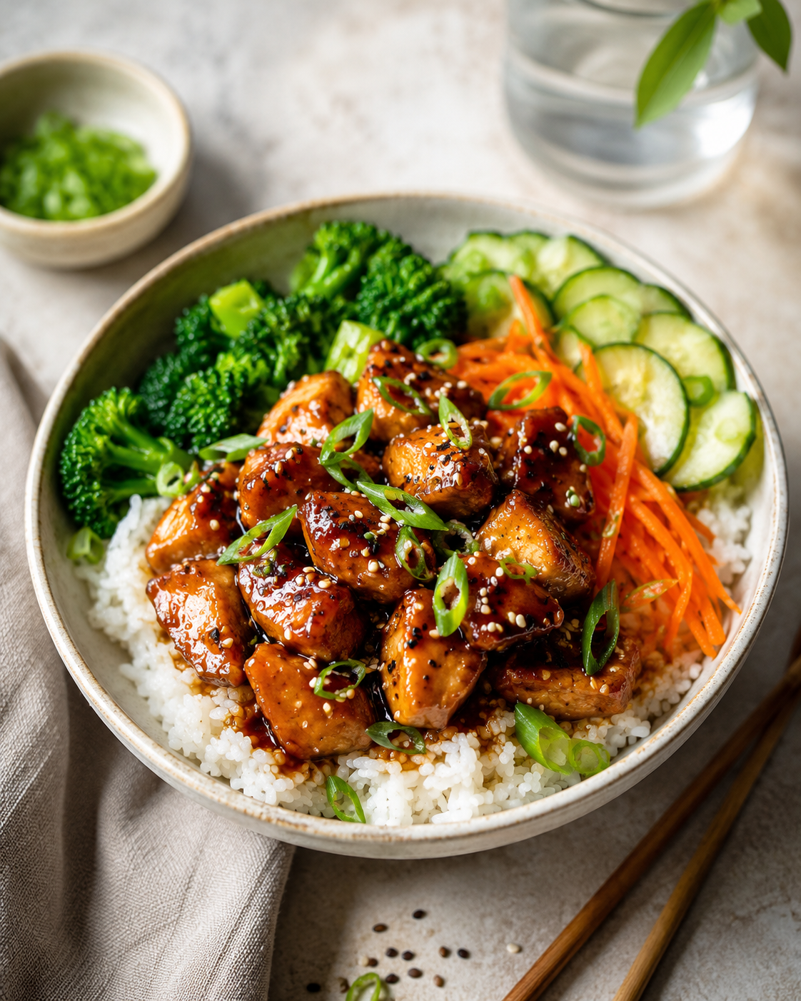 Sticky Ginger Chicken Bowl